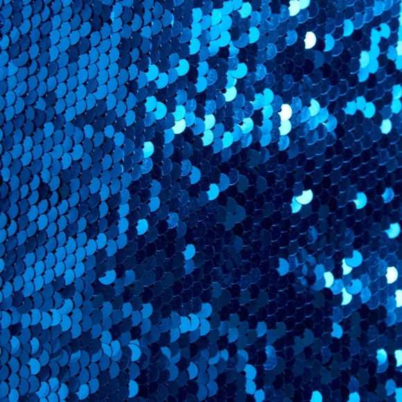 ZARA SEQUIN MINI DRESS Blue Small - Picture 6 of 6